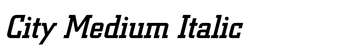 City Medium Italic